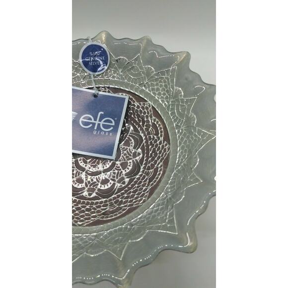 Efe Glass Turkish - 100% Genuine Silver Hand-Decorated Bowl! Beautiful!! - Picture 2 of 4
